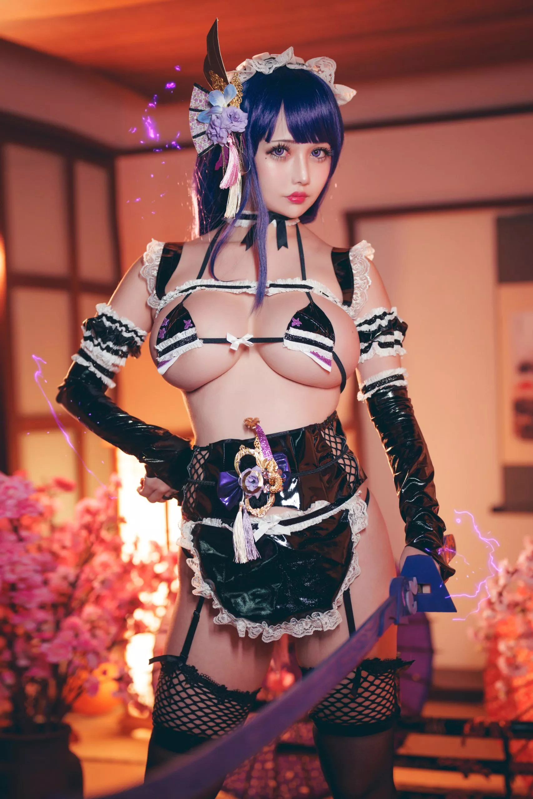 GenshinImpact RaidenShogun Cosplay by OkitaRinka 2022 3 scaled 1