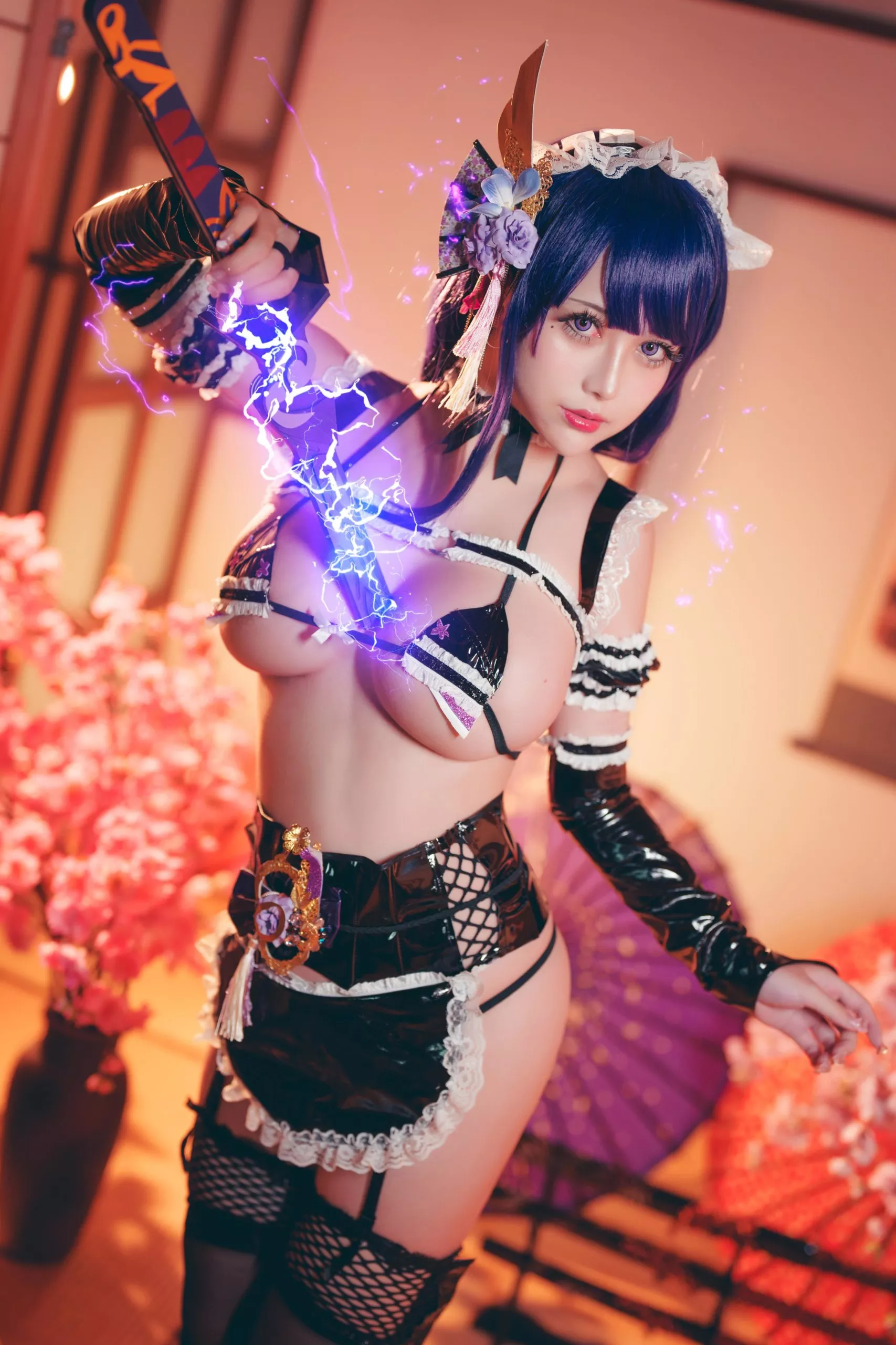 GenshinImpact RaidenShogun Cosplay by OkitaRinka 2022 17 scaled 1
