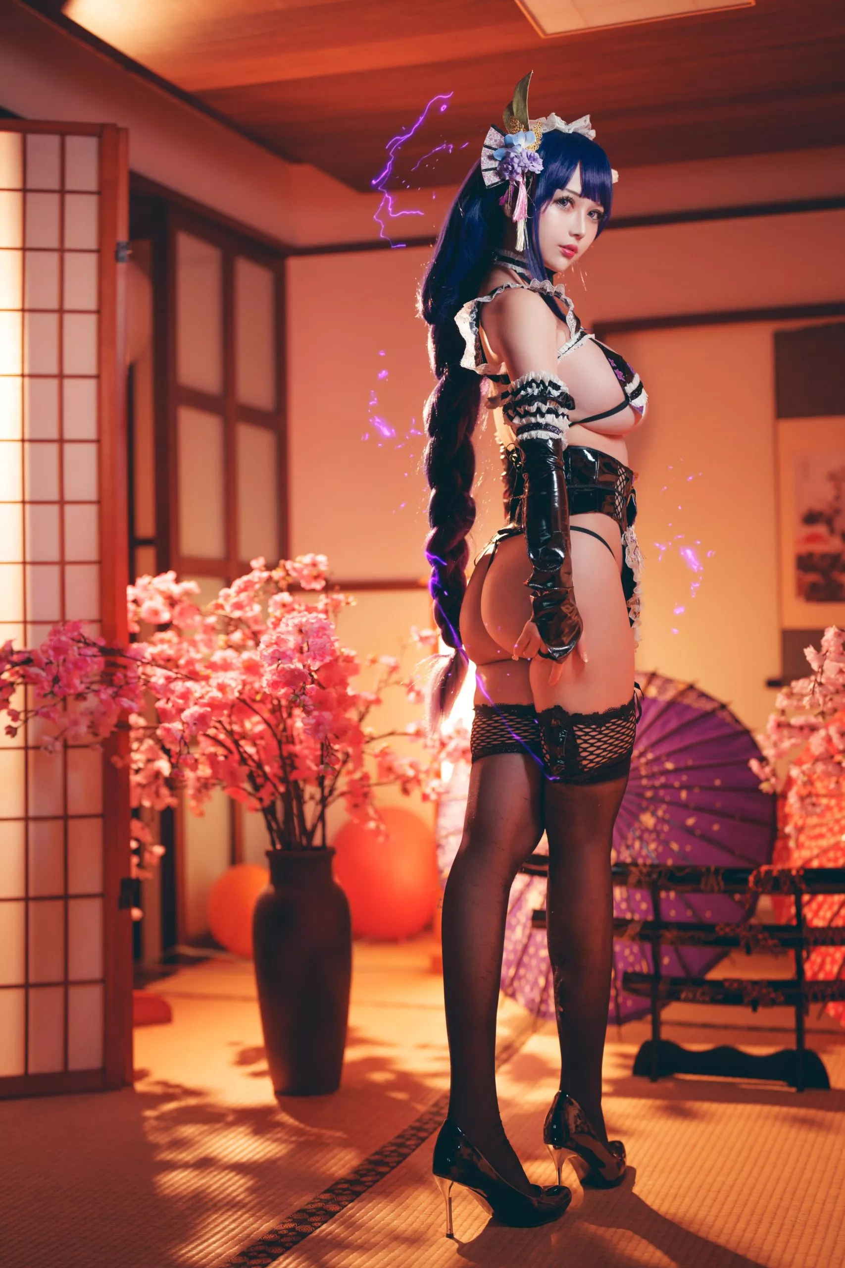 GenshinImpact RaidenShogun Cosplay by OkitaRinka 2022 25 scaled 1