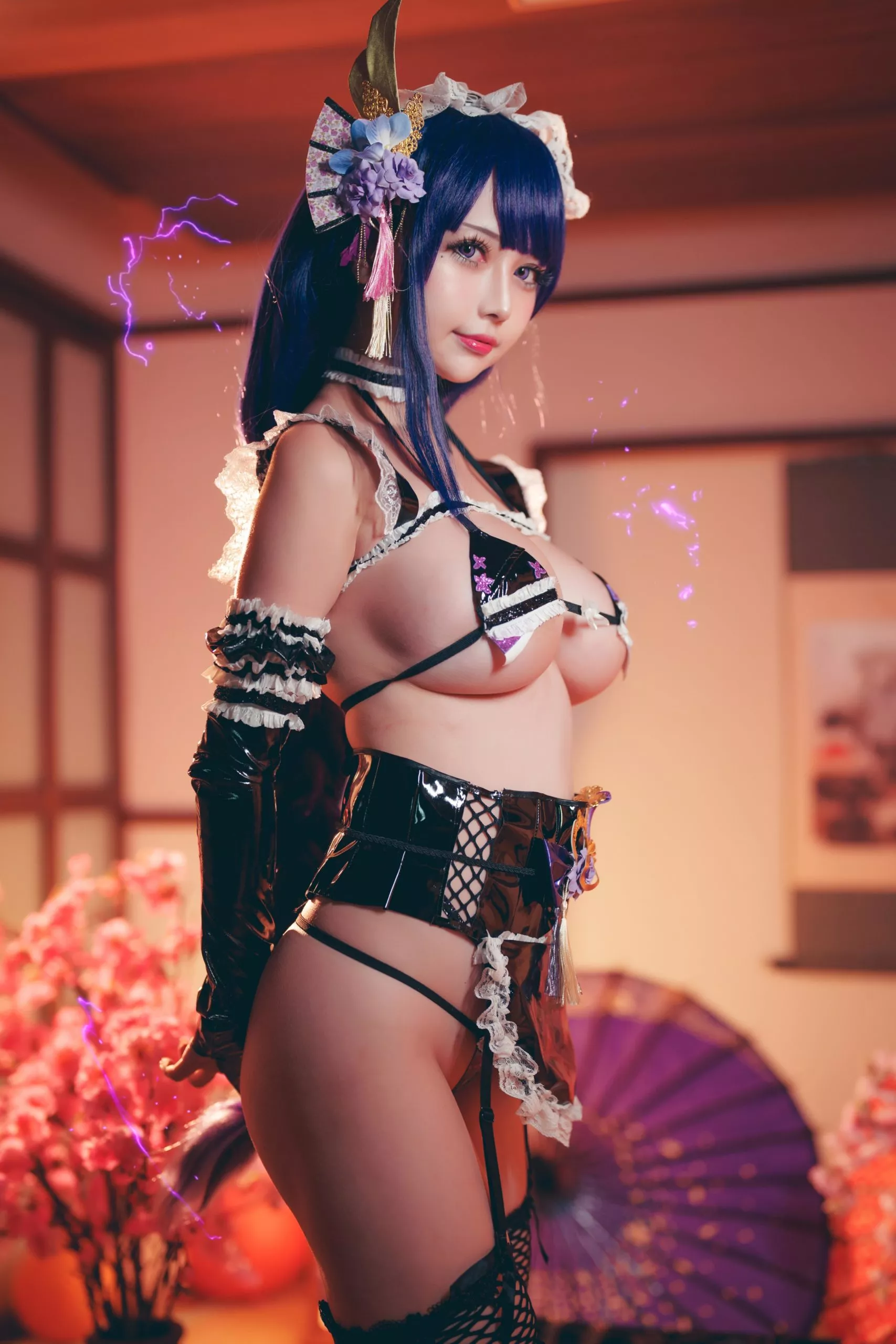 GenshinImpact RaidenShogun Cosplay by OkitaRinka 2022 29 scaled 1