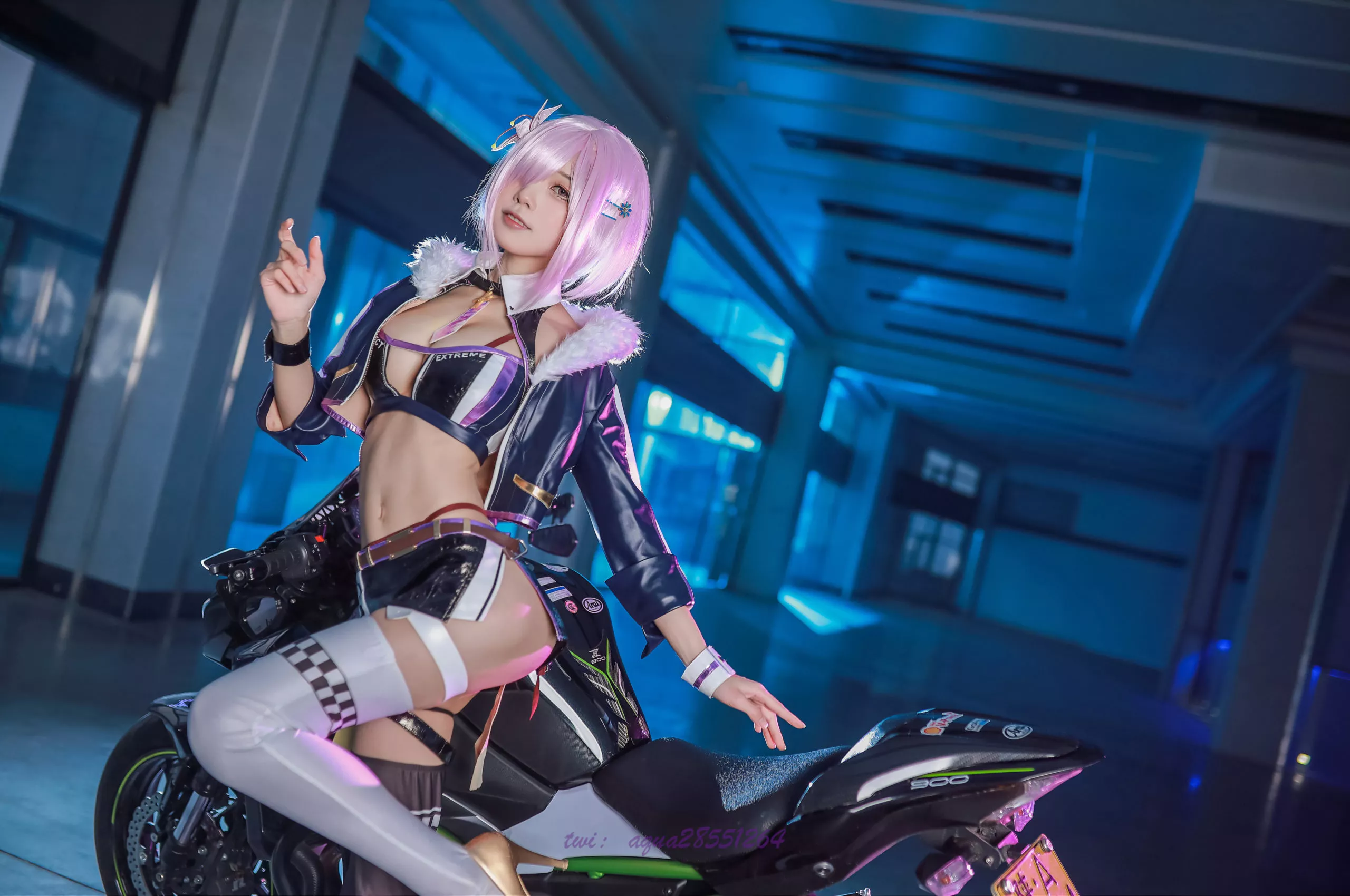 Race Queen MashuKyrielite Motorcycle Cosplay by Aqua 11 scaled 1