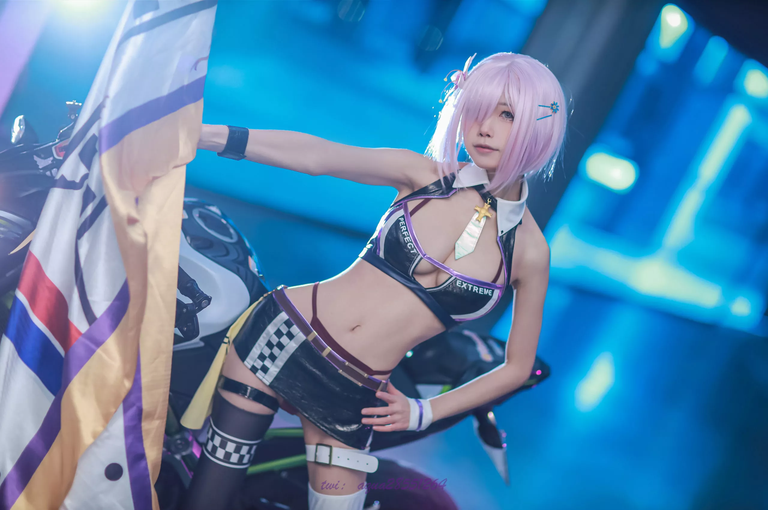 Race Queen MashuKyrielite Motorcycle Cosplay by Aqua 19 scaled 1