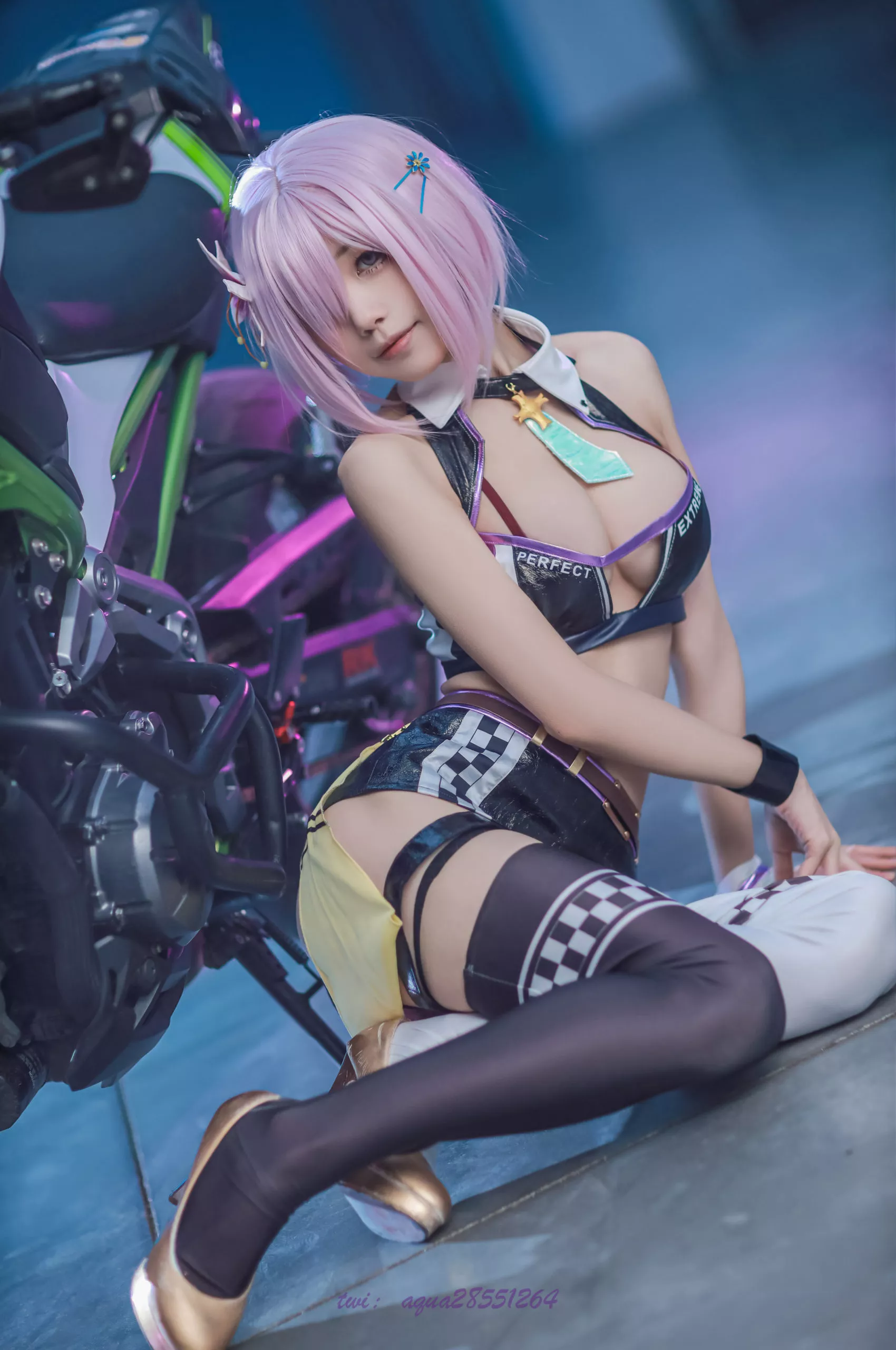 Race Queen MashuKyrielite Motorcycle Cosplay by Aqua 21 scaled 1